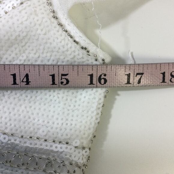 LULU'S SZ M Spread Your Shine White Sequin Embroidered Bodycon Dress NEW B151 - Picture 6 of 9